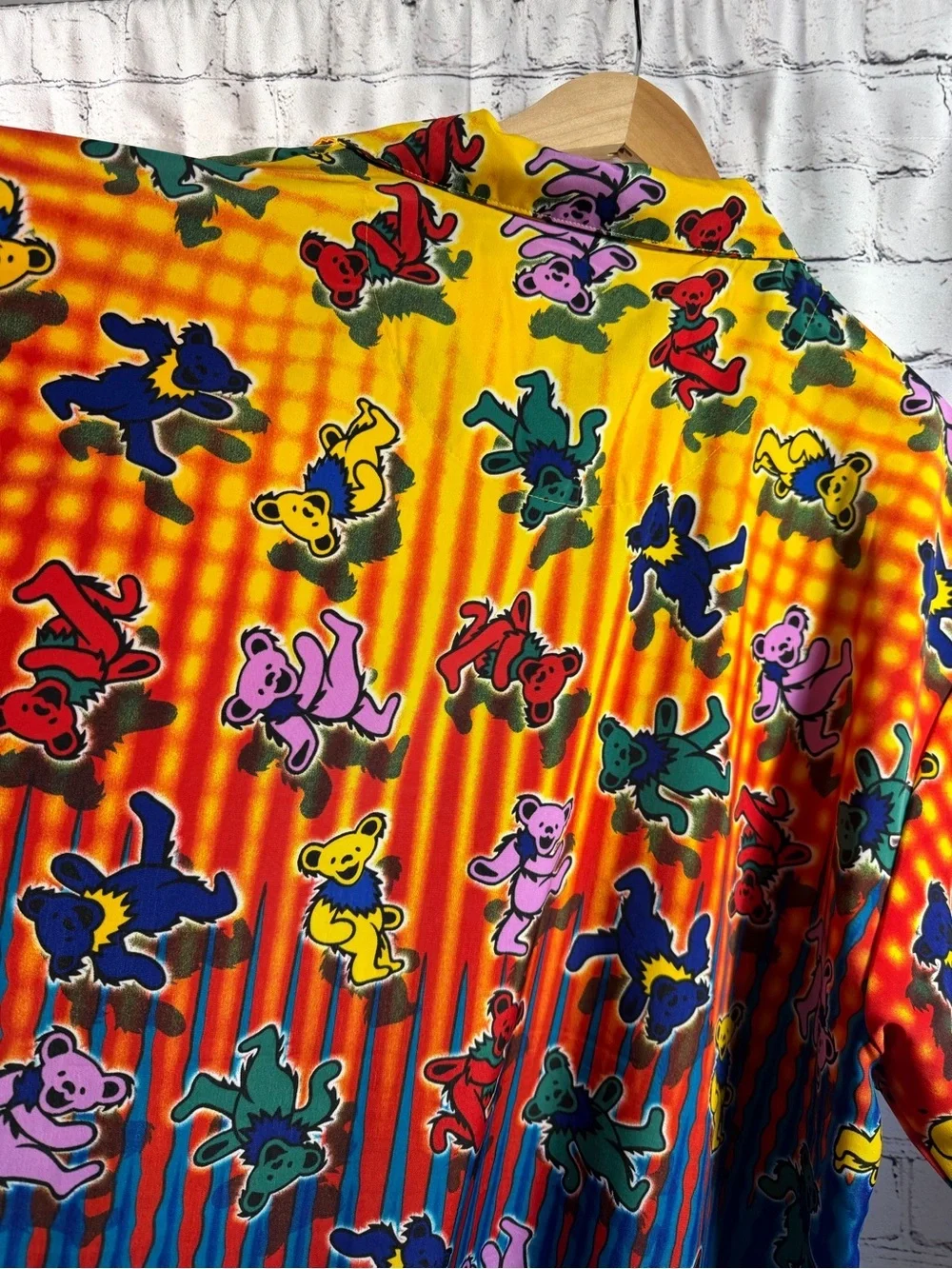 Grateful Dead By Dragonfly Clothing Company Dancing Bears Button Up Short Sleeve